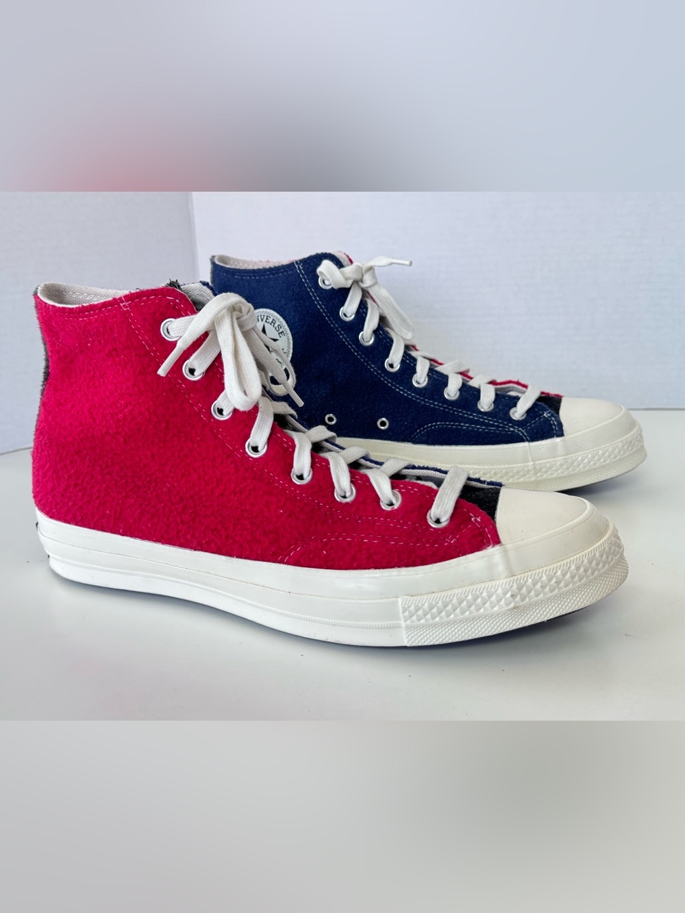 CONVERSE CHUCK 70 HI RED/BLUE/BLACK/WHITE LACE UP SNEAKER SHOES MENS SIZE 11